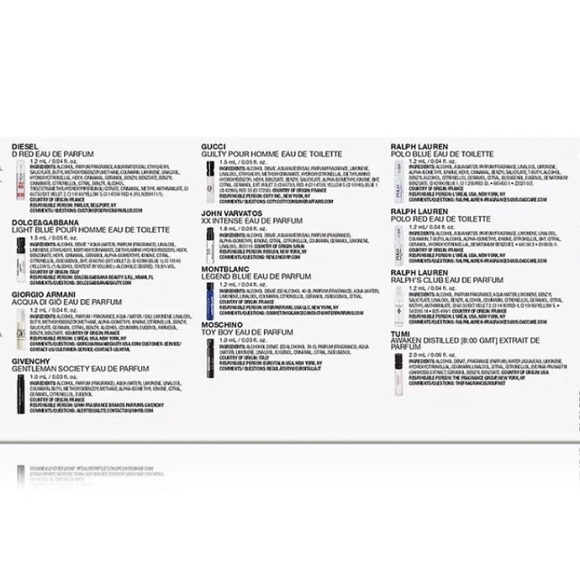 Macy's Men's Fragrance favorite scent sampler set NIB - Picture 2 of 2